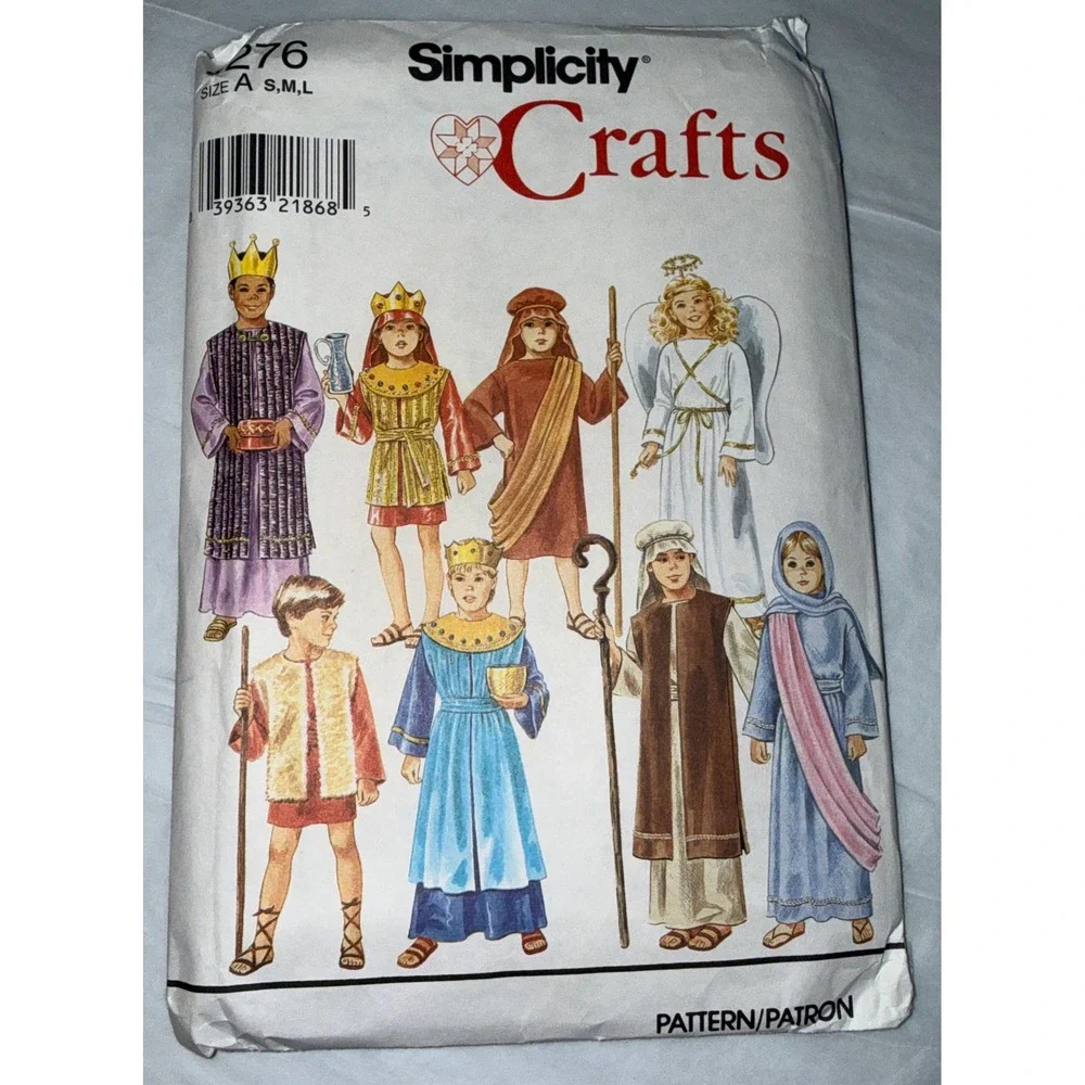 Simplicity Sewing‎ Pattern Lot Nativity Costumes Kids Adults S-XL Multicolor DIY